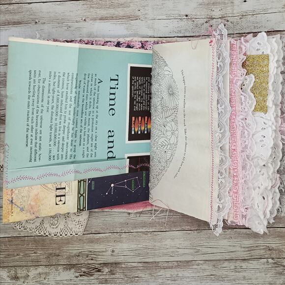 Pink Embellished Junk Journal: Flowers, Birds and Butterflies (Benevolent) - Picture 9 of 16